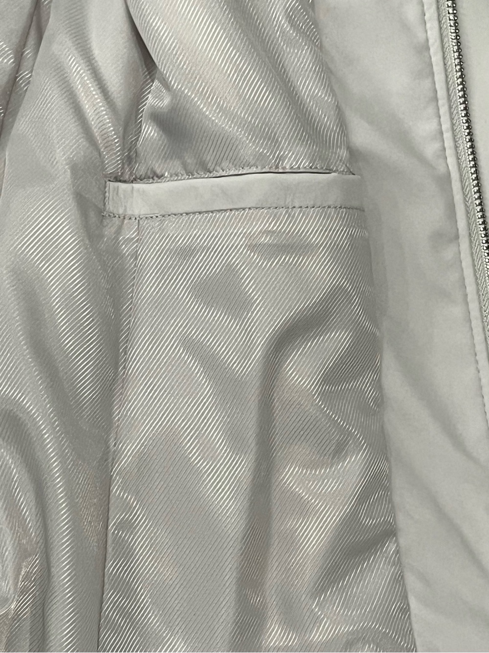 Halston Trench Coat Light Grey Size Large - Picture 13 of 16